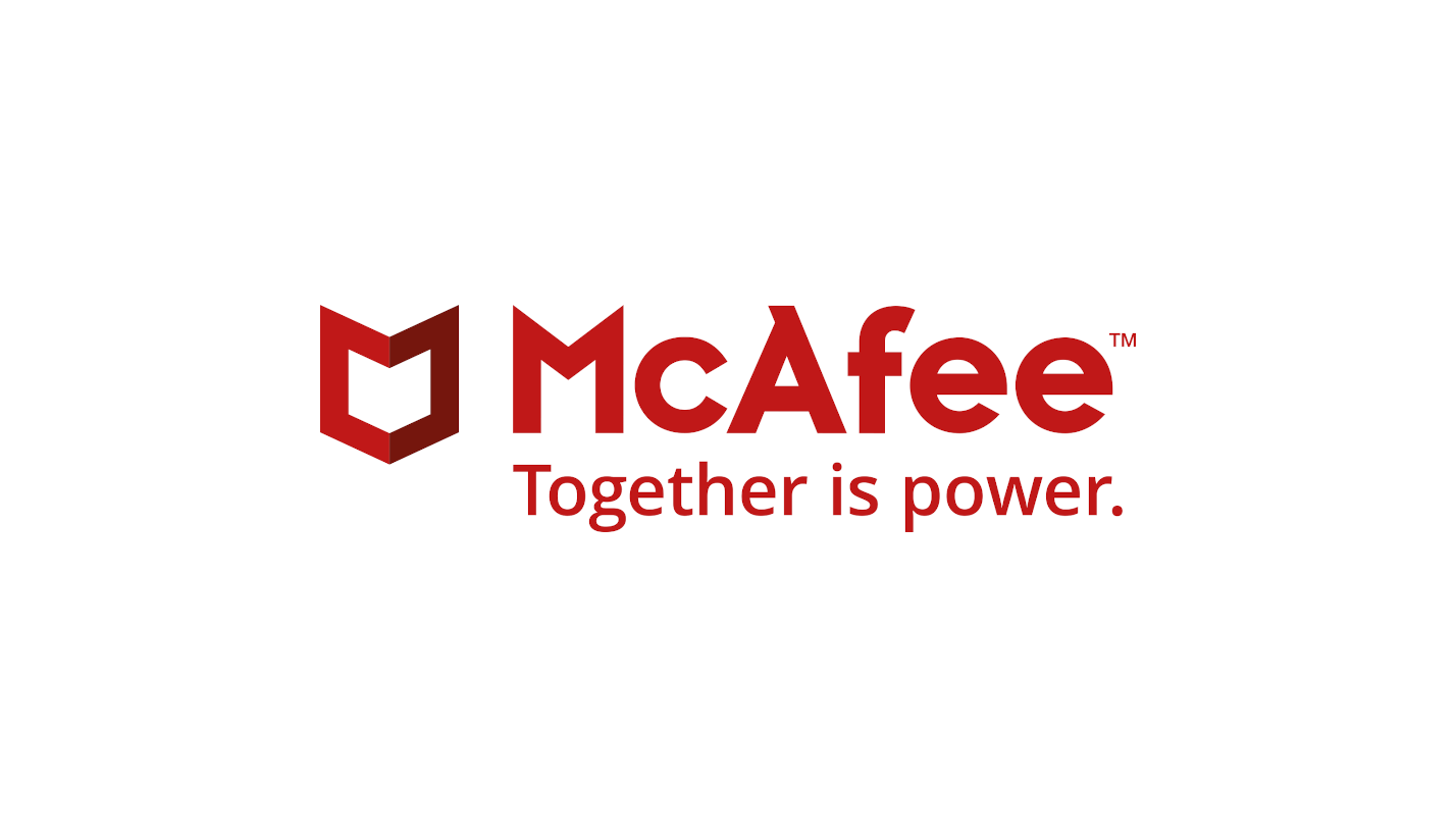 McAfee together is power logo